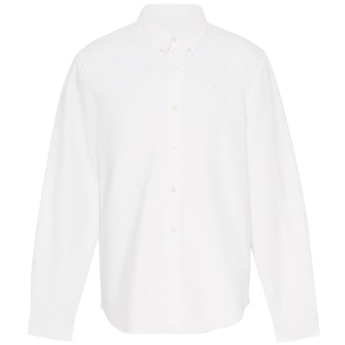 Lサイズ Timberland デニム BDシャツ ロゴ刺繍 ホワイトステッチ 90sオールド】ティンバーランド 色落ち ヴィンテージL/Sデニム